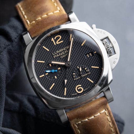 Panerai Luminor 1950 3 Days GMT Power Reserve Black Dial Steel 42 Pam1537