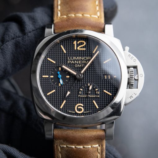 Panerai Luminor 1950 3 Days GMT Power Reserve Black Dial Steel 42 Pam1537