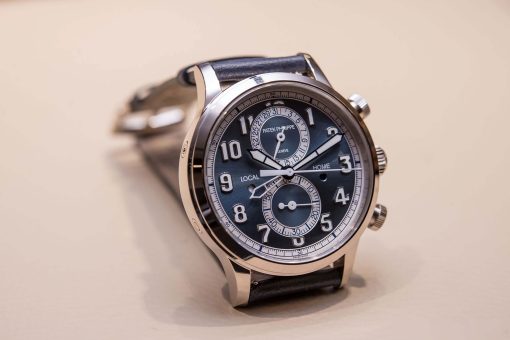 PATEK PHILIPPE Complications Calatrava Pilot Travel Time Chronograph Automatic Watch Item No. 5924G-001