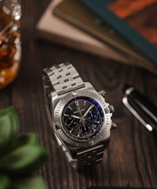 Breitling AB0115101F1A1 Chronomat B01 Chronograph 44 Stainless Steel Anthracite Dial.