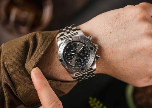 Breitling AB0115101F1A1 Chronomat B01 Chronograph 44 Stainless Steel Anthracite Dial.