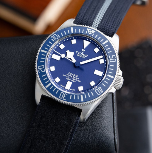 Tudor Pelagos FXD MN22 Marine Nationale Titanium Blue Dial Divers Watch