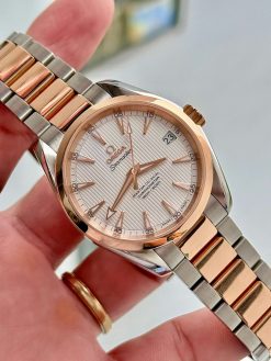 OMEGA Aqua Terra Automatic Silver Dial Steel and 18kt Rose Gold Men’s Watch Item No. 23120422102001