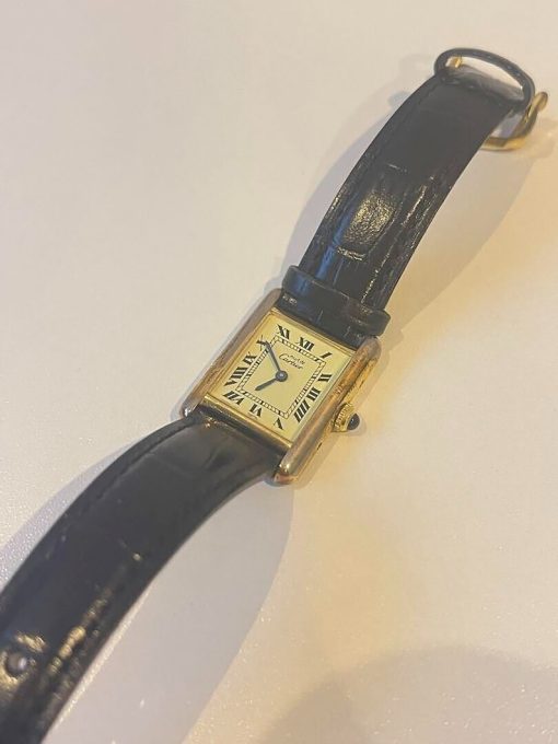 Cartier Watch Must Tank Ivory Dial Roman index SM 21mm Women Quartz 174277