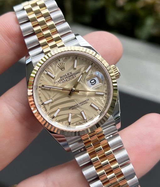 Rolex Datejust 36mm Two Tone Palm Dial 126233