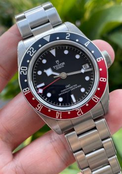 TUDOR Black Bay Automatic Black Dial Men’s GMT Pepsi Bezel Watch 79830RB-0001