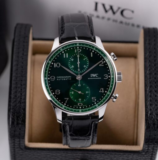 IWC Portugieser Chronograph Automatic Green Dial Men’s Watch Item No. IW371615