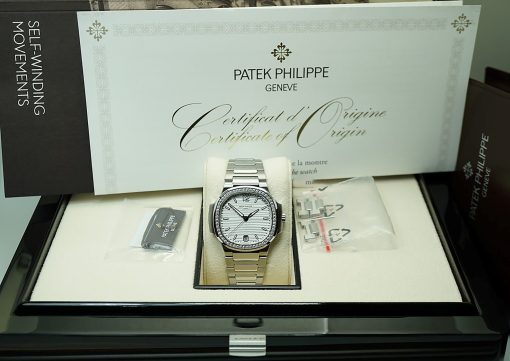 PATEK PHILIPPE Nautilus Automatic Diamond Silver Dial Unisex Watch Item No. 7118-1200A-010
