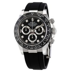 Rolex Cosmograph Daytona Black Diamond Dial Men’s Chronograph Oysterflex Watch 116519BKDR