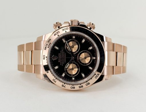 Rolex Daytona 116505 Black Index Pink Subdials Rose Gold Oyster Chronograph