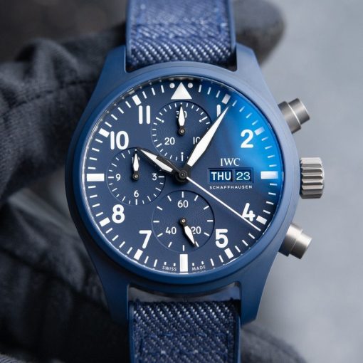 IWC Pilot’s Watch Chronograph UNWORN Oceana Top Gun Blue Ceramic Automatic 41