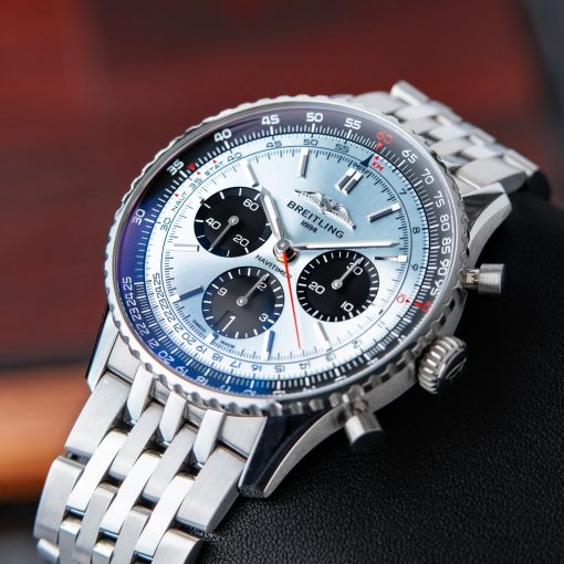 Breitling Navitimer 1 B01 Chronograph Steel Bracelet 2022 Ice Blue Dial