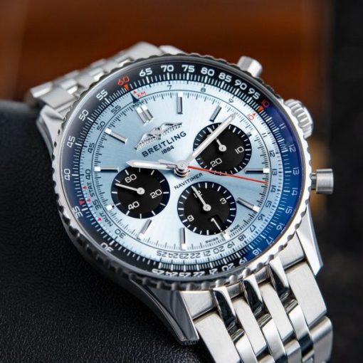 Breitling Navitimer 1 B01 Chronograph Steel Bracelet 2022 Ice Blue Dial