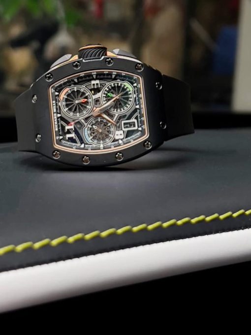 Richard Mille , Straps Watch ,RM 72-01 Black ceramic Lifestyle In-House Chronograph