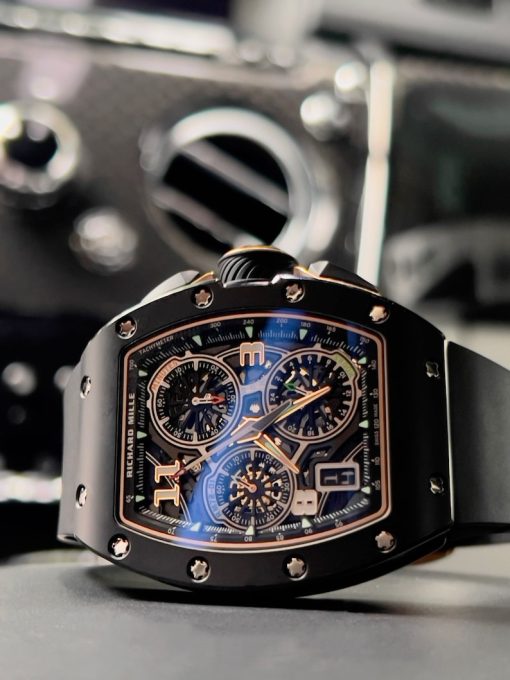 Richard Mille , Straps Watch ,RM 72-01 Black ceramic Lifestyle In-House Chronograph