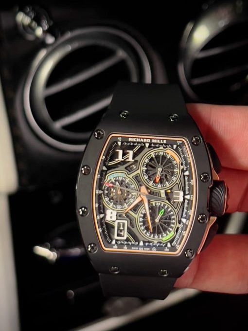 Richard Mille , Straps Watch ,RM 72-01 Black ceramic Lifestyle In-House Chronograph