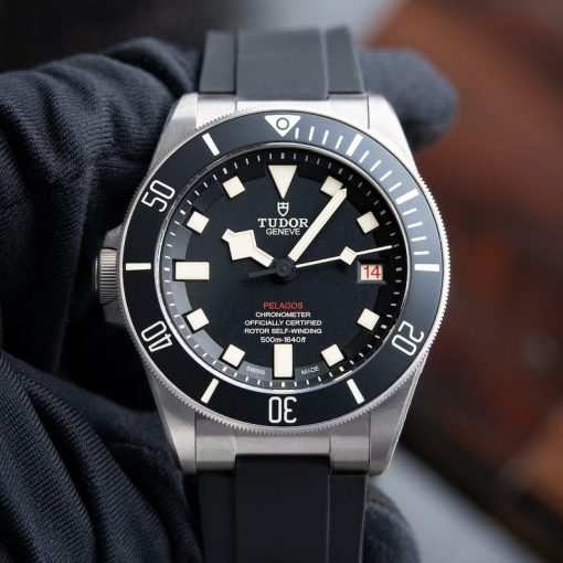 Tudor Pelagos LHD Titanium Bracelet Ceramic Bezel Black Dial Diver