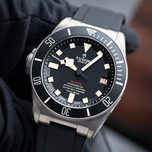 Tudor Pelagos LHD Titanium Bracelet Ceramic Bezel Black Dial Diver